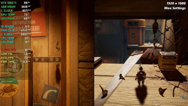 It Takes Two | GTX 1050 Ti + I5 10400f | 1080p Max Graphics Test