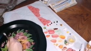 Мастер-класс по росписи подносов "Пионы"  Старовойтовой Ларисы Хаясовны.