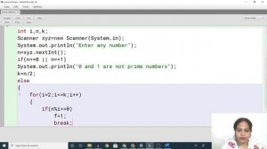 Program to check Prime number in JAVA (without counting factors) | TechVidya