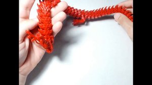 Дракон подвижный красный (45 см)