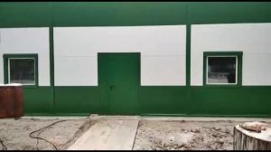 Обзор здания магазина 108 кв.м. в п. Опарино (Кировская область) из сэндвич-панелей