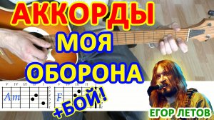 Моя оборона Аккорды ? Егор Летов Гражданская Оборона ♪ Разбор песни на гитаре ♫ Гитарный Бой