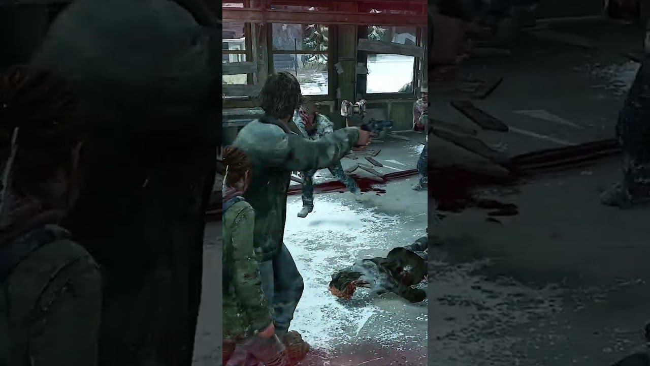 The Last of Us зима БЕЗ ОРУЖИЯ  СЛОЖНОСТЬ РЕАЛИЗМ #shorts