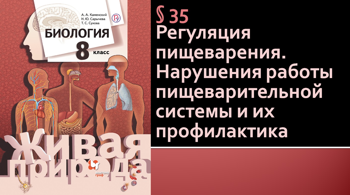 Параграф 35. Регуляция пищеварения. Нарушения работы пищеварительной системы и их профилактика