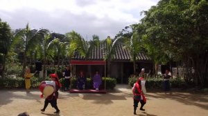 Traditional Okinawan "Eisa" folk dance at Ryukyu Village in Okinawa
