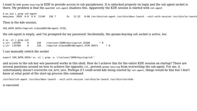 Use gnome-keyring as ssh agent instead of openssh смотреть онлайн
