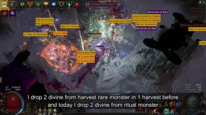 "min 9d/h" more rare monster = Divine Orb !! rare monster hunting farming strategy [ POE 3.23 ]