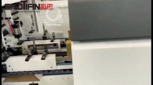 Фальцевально склеивающая линия GDHH 900.  Работа с микрогофрокартоном Е