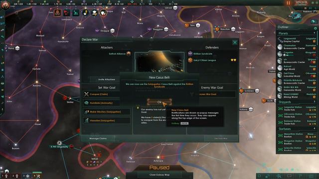 Stellaris Guerra Vasallos y Tributarios - Diplomacia Basica смотреть онлайн