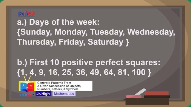 Grade 10 Math Q1 Ep1: Generate Patterns from a Succession of Objects, Numbers, Letters & Symbols смотреть онлайн