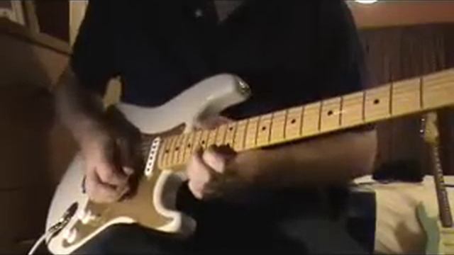 Blues guitar Pink Floyd style on a white 57 fender stratocaster 0001 смотреть онлайн