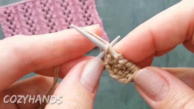 Вертикальные ажурные полосы спицами для вязания шапок, носков, плечевых изделий