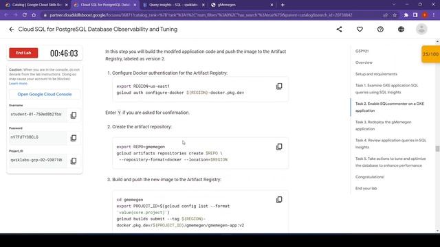Cloud SQL for PostgreSQL Database Observability and Tuning Qwiklab