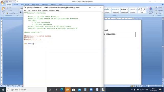 recursive functions in python