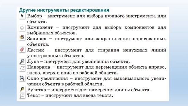 3D- редактор, Инструменты 3д редактора, 6 класс