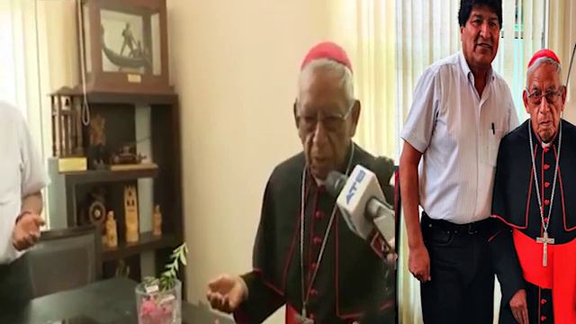 Cardenal Ticona visita a Evo y bendice su casa “No Sabe Persignarse”