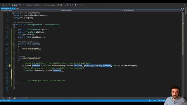 Unity 2D Platformer Tutorial 32 - How To Create Moving Platforms смотреть онлайн