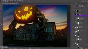 Pumpkin Attack | Halloween Photoshop Speed Art