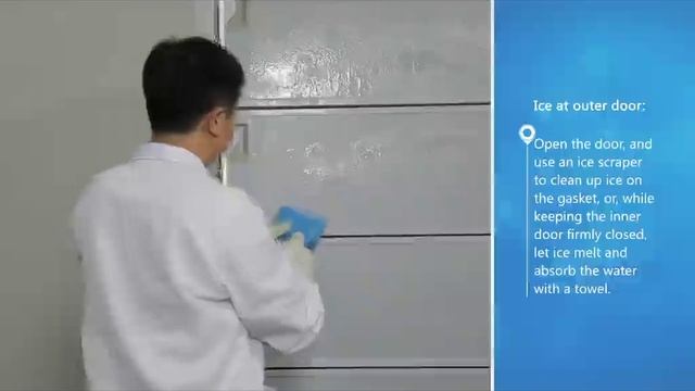 Как удалить лёд с дверей и прокладок низкотемпературного морозильника. смотреть онлайн