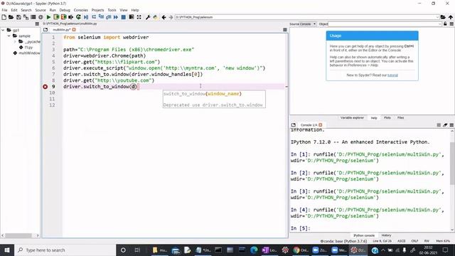 Multiwindow Project||Browser Automation selenium python