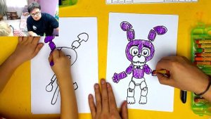 Как нарисовать БОНИ рисуем ФНАФ с Павликом