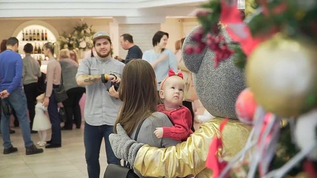 Новогодний утренник, январь 2019. Зеркальные люди. Тедди. Дед Мороз и Снегурочка. Фьек.