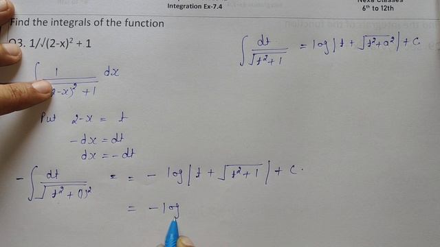 Class 12 Ex 7.4 Q3 Math | Chapter7 Class12 Math | Integration | Ex 7.4 Q3 Class 12 Math