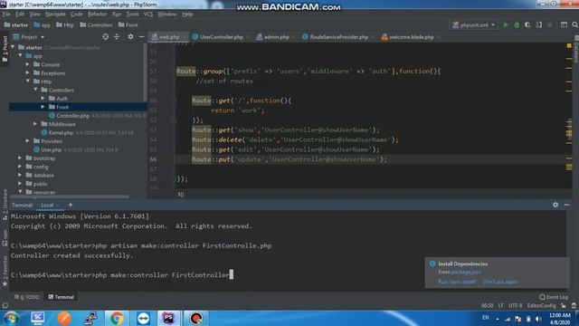 Laravel Complete Tutorial #016 -  creating Laravel Controller - شرح لارافل  controllers