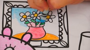 Coloring Peppa Pig JUMBO Coloring Page Crayola Crayons | COLORING WITH KiMMi THE CLOWN