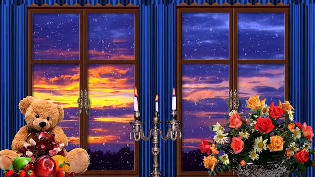 Дождливый вечер в уютной комнате.  / Звуки для медитации, отдыха и сна. /Relax