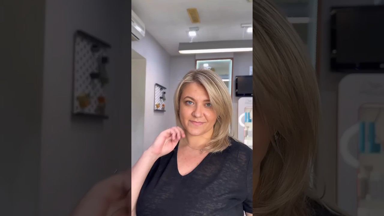 Стрижка Каскад с окрашиванием в пшеничный блонд Cascade haircut with wheat blonde coloring