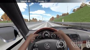 300 Км/ч на Mercedes в игре Driving Zone Russia Газ в пол сумасшедшая скорость на скользской дороге