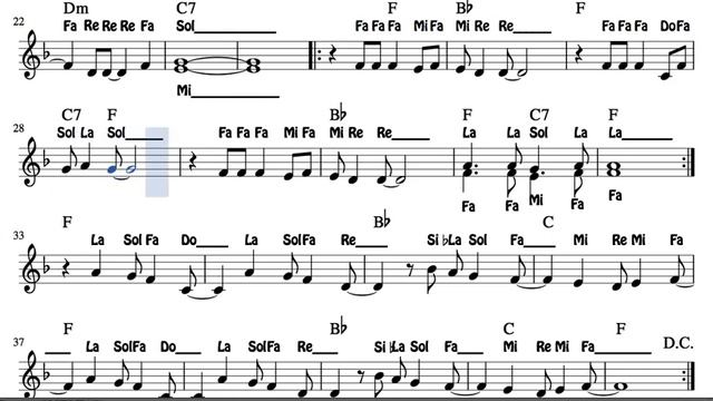 Ven a cantar Partitura con Notas Villancico