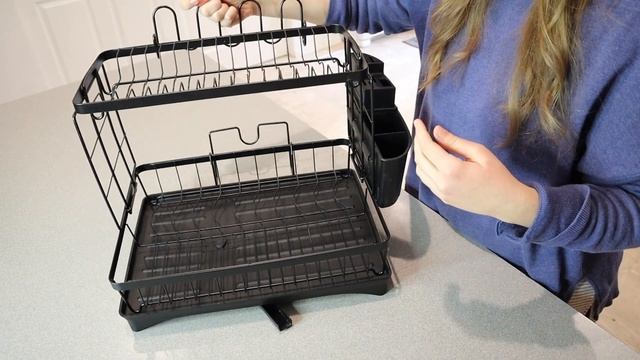UNBOXING: YASONIC 2-Tier Dish Drying Rack Review 2022 | Rust Proof Dish Drainer Cup Holder смотреть онлайн