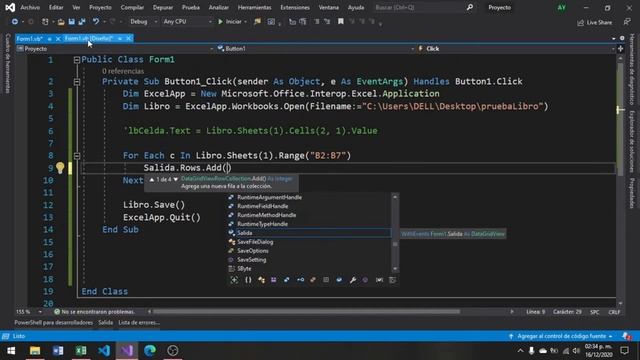 Visual Basic + Excel