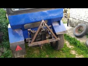 Автосцепка на заднюю навеску мини трактора.