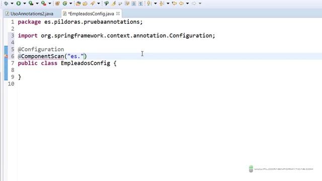 Curso Spring. Java Annotations IX. @Configuration. Vídeo 23