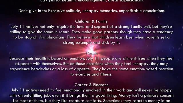 July 11 - Birthday Horoscope Personality смотреть онлайн