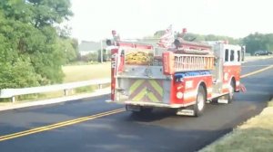 Engine 42 and Squad 42-2 arriving at AFA 7-7-12