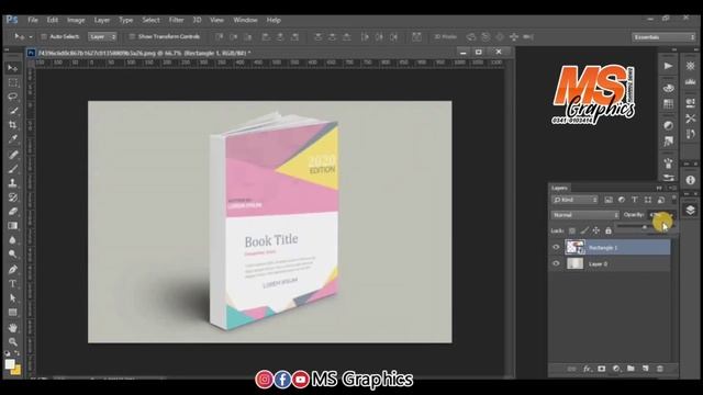 How to make Book Mockup in Photoshop || Photoshop tutorial || MS Graphics