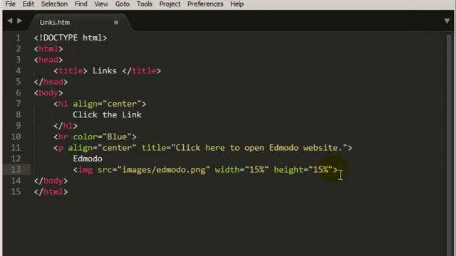 4. Inserting Link code in html using Sublime Text смотреть онлайн