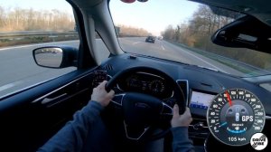 [4k] Ford Galaxy(2020) 190hp - POV - 0-100kph / 100-200kph Autobahn - Vmax - TopSpeed