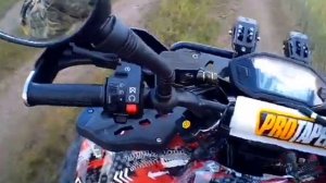 Детский квадроцикл Grizzly Aerox 125 см3, вечерняя прогулка по бездорожью...