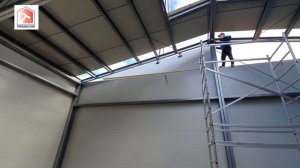 Монтаж сэндвич панелей! Закончили монтаж панелей, зенитного фонаря и фасонных элементов!