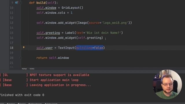 #2 Python GUI mit KIVY - Den Benutzer Willkommen heißen смотреть онлайн