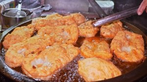 Лучшая традиционная уличная еда! Блинчики с луком и яйцом, жареные булочки