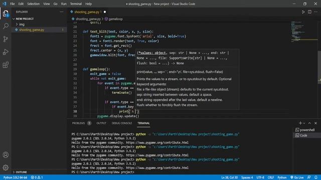 Python game development using Pygame - Pygame Gameloop and Pygame events #4 смотреть онлайн