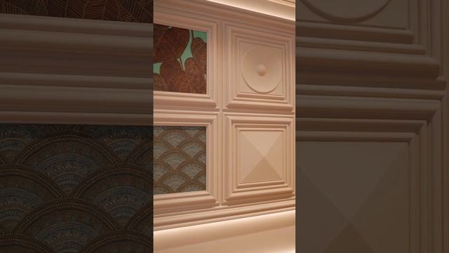 Сочетание молдингов и обоев в интерьере смотреть онлайн