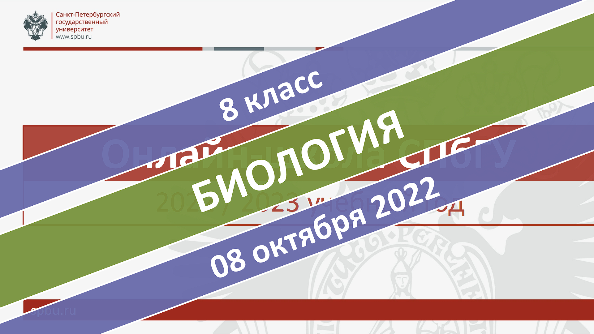 Онлайн-школа СПбГУ 2022-2023. 8 класс. Биология. 08.10.2022