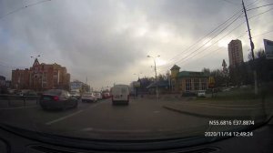 Driving in Moscow agglomeration: Текстильщики - Люберцы - Лыткарино 14/11/2020 (timelapse)